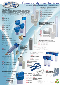 Filtrácia AQUA - mechanická a chemická