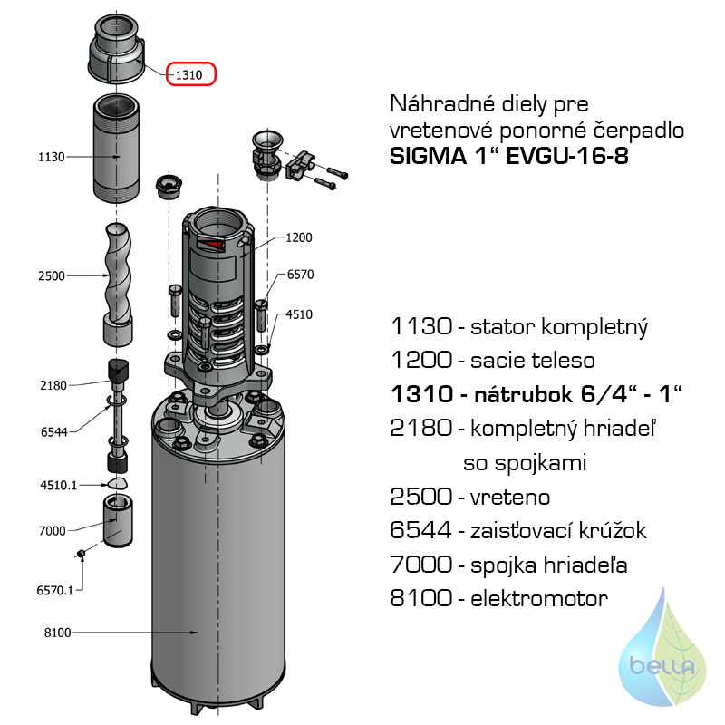 Nátrubok 6/4"x1" pre 1" EVGU, GSK