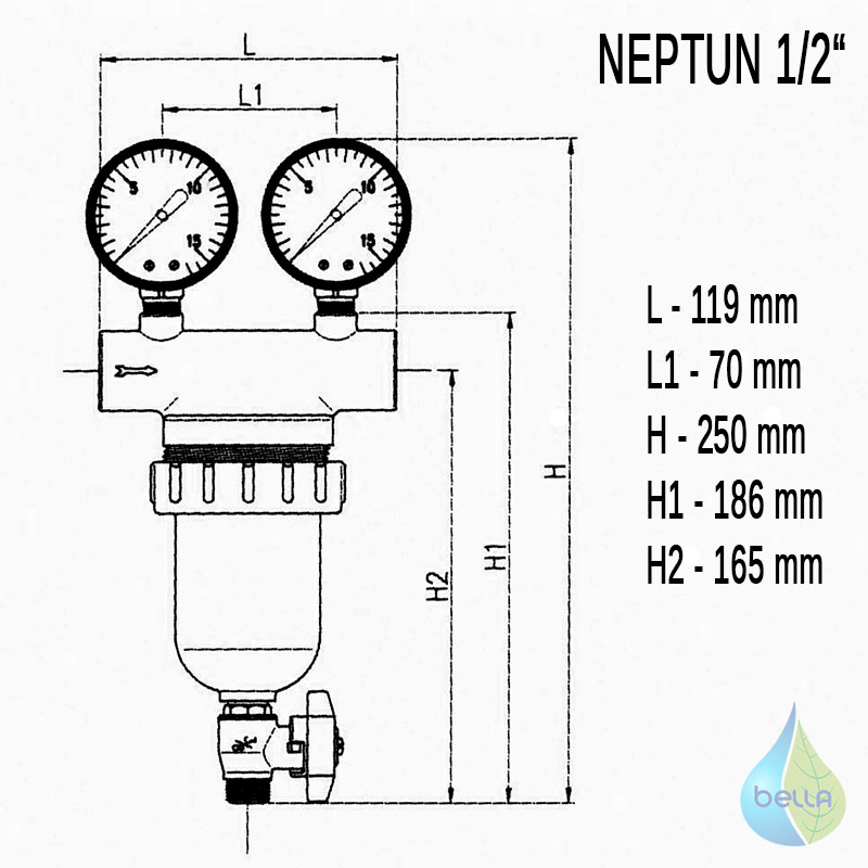 Filter NEPTUN 1/2" (DN 15)