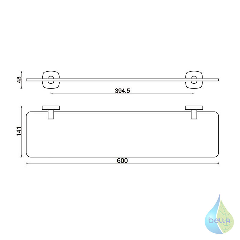 LUCA-213 sklenená polička