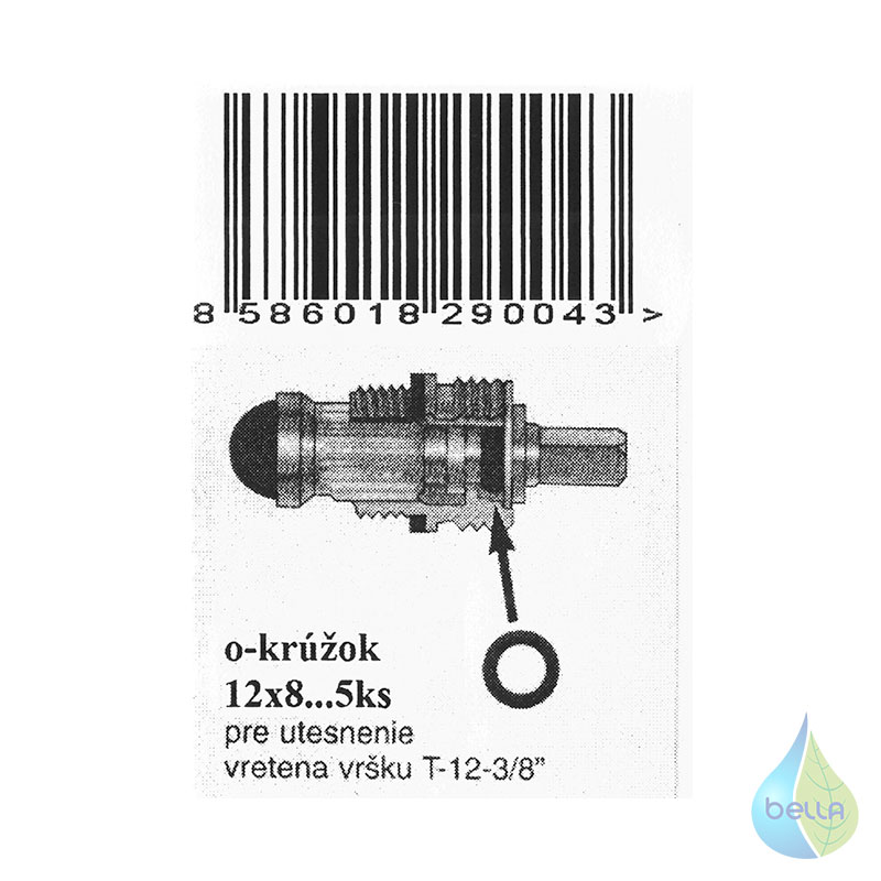 O-krúžok 12x8 sada 5ks