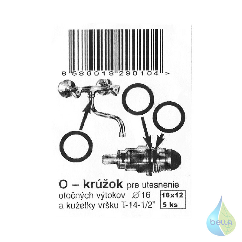 O-krúžok 16x12 sada 5ks