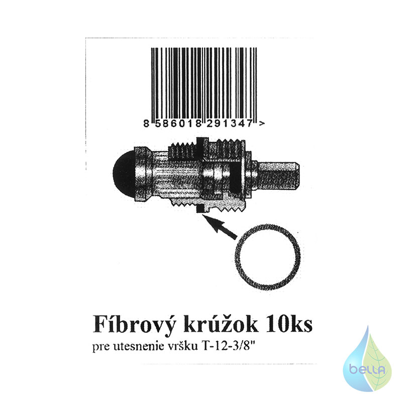 Fíbrový krúžok pre utesnenie vršku T-12-3/8" sada 10ks