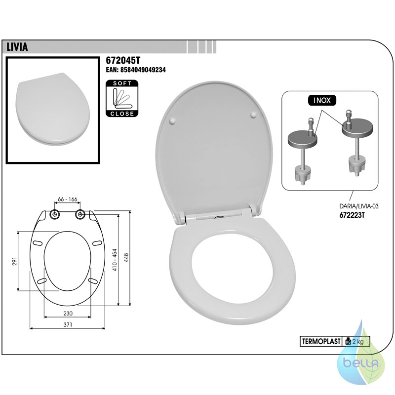 WC sedátko Livia Soft-Close